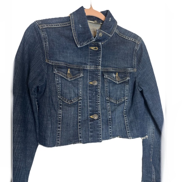 Eddie Bauer Jackets & Blazers - Vintage Y2K Eddie Bauer Cropped Denim Jean Jacket Womens XS